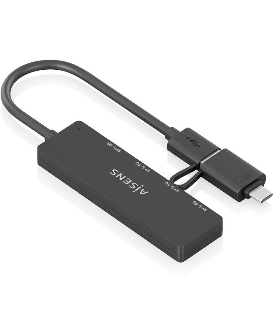 Hub usb tipo-c + usb 3.1 aisens a109-0987/ 4xusb
