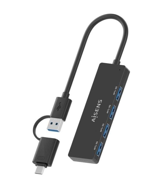 Hub usb tipo-c + usb 3.1 aisens a109-0987/ 4xusb