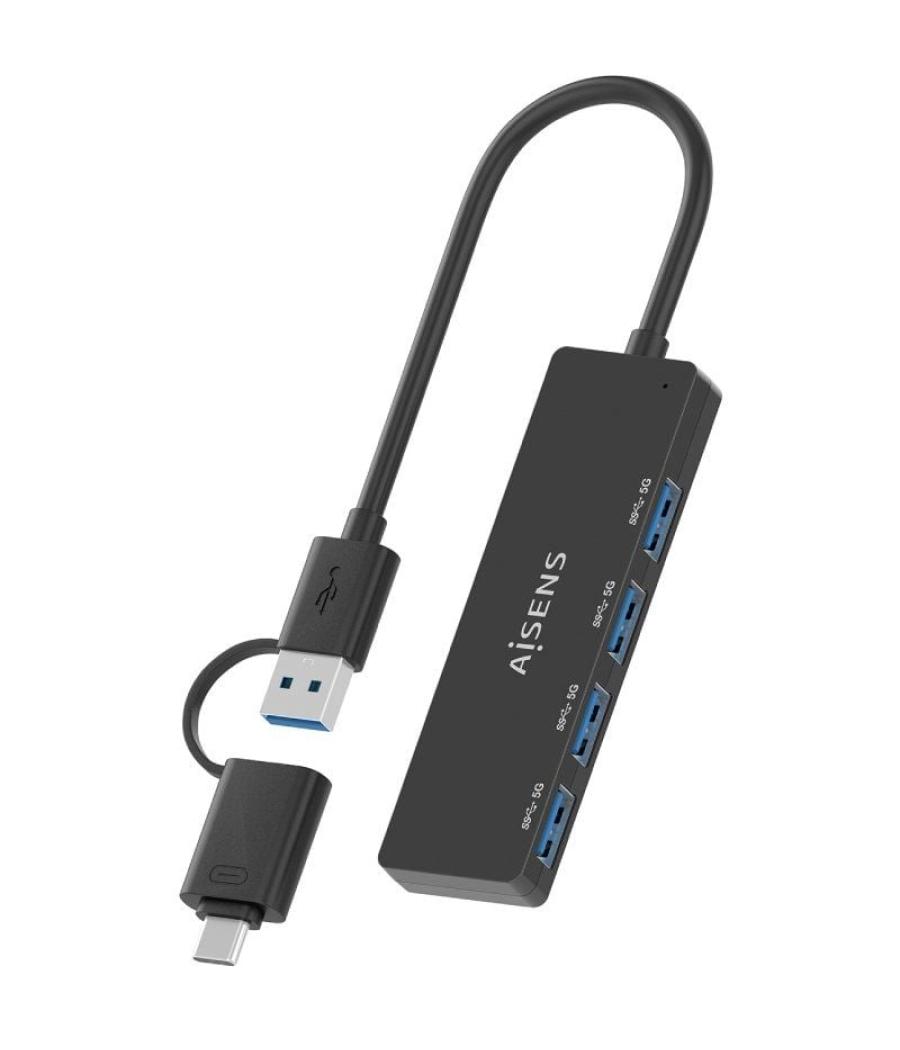 Hub usb tipo-c + usb 3.1 aisens a109-0987/ 4xusb