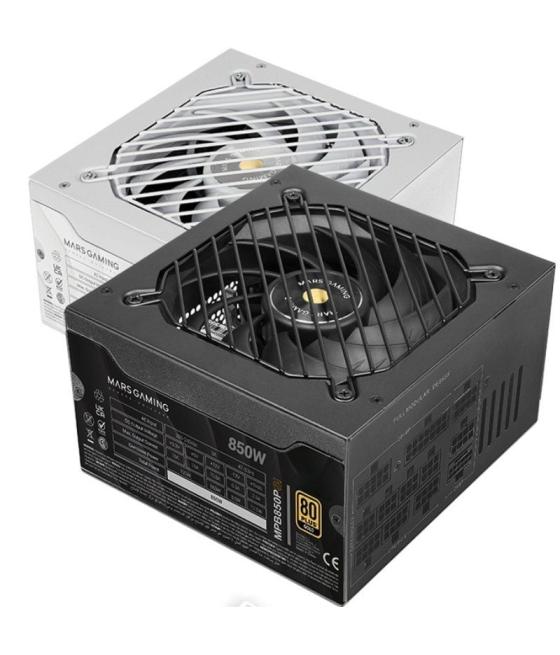 Fuente de alimentación mars gaming mpb850psi/ 850w/ ventilador 14cm/ 80 plus gold