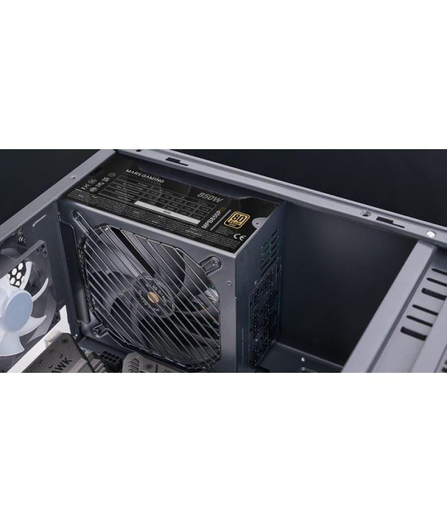 Fuente de alimentación mars gaming mpb850psi/ 850w/ ventilador 14cm/ 80 plus gold