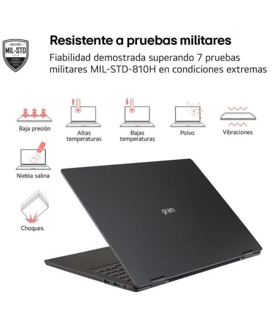 Portátil lg gram 14z90t-g.ad8bb intel core ultra 7-255h/ 32gb/ 2tb ssd/ 14'/ win11