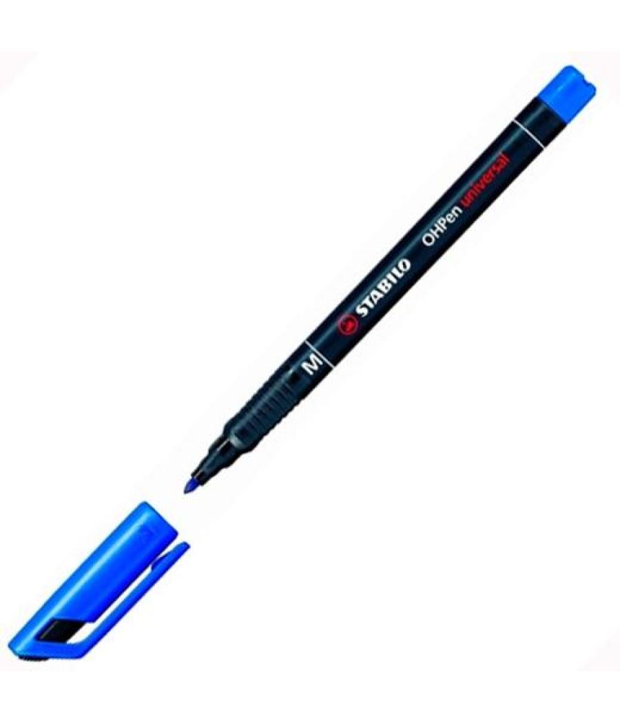 Stabilo marcador permanente ohpen universal m punta media 1.0mm azul