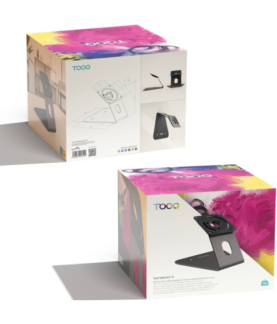 Soporte de mesa/pared para marco antirrobo de tablet tooq tqatwm3401-b/ negro