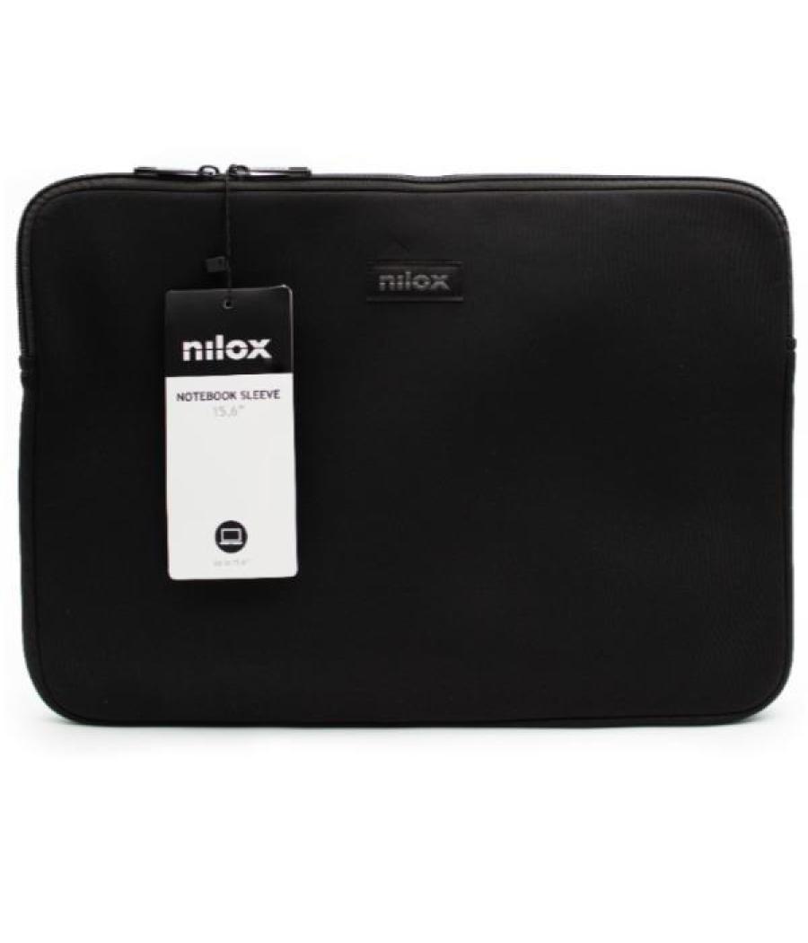 Nilox funda color sleeve portátil de 15,6 negra
