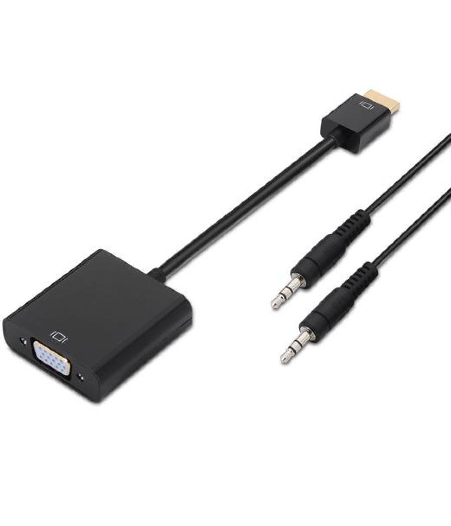 Aisens conversor hdmi a svga + audio, hdmi a/m - svga/h + jack 3.5/h negro 10cm+1,0m