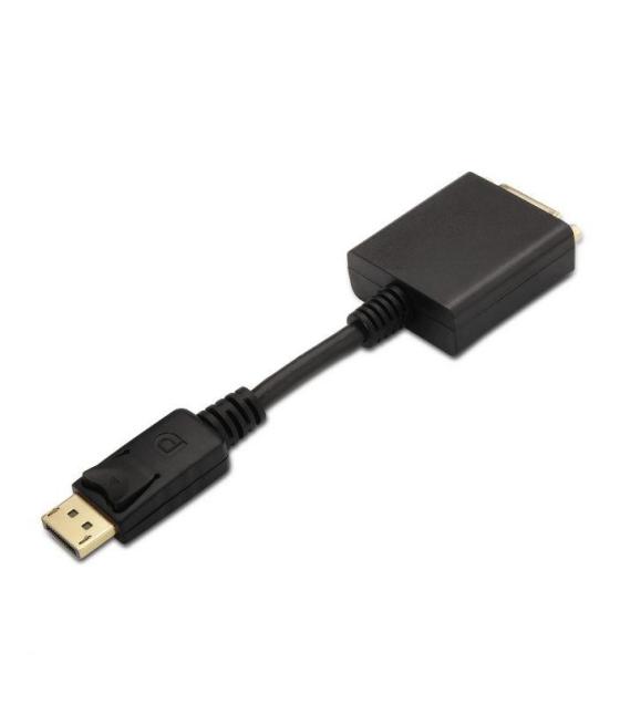 Aisens conversor displayport a dvi single link, dp/m - dvi a/h negro 15cm