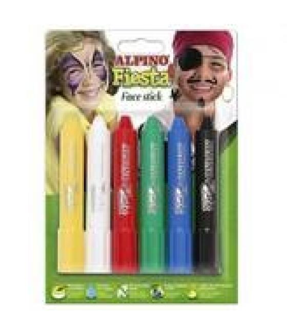 Alpino maquillaje en barra fiesta face stick pack de 6 c/surtidos