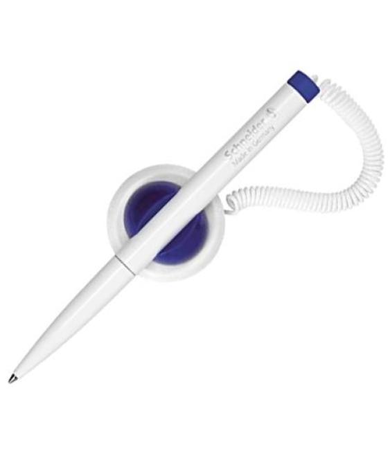 Schneider bolígrafo klick-fix-pen m tinta azul color blanco