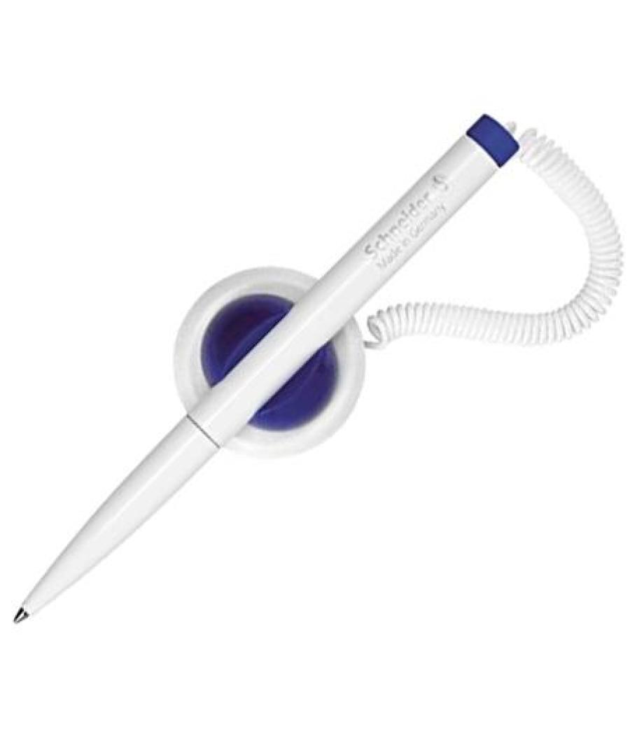 Schneider bolígrafo klick-fix-pen m tinta azul color blanco