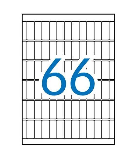 Apli etiquetas adhesivas 12x30mm manual/impresión c/romos 66 x 15h a5 blanco