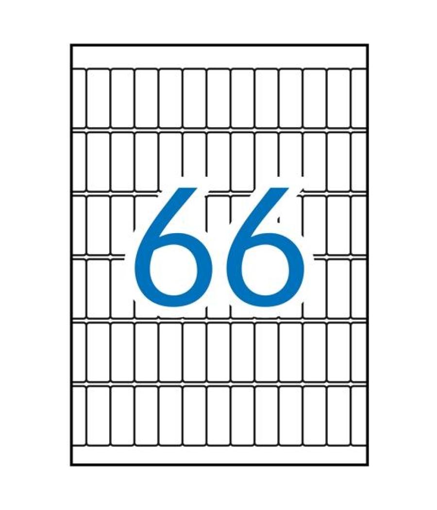 Apli etiquetas adhesivas 12x30mm manual/impresión c/romos 66 x 15h a5 blanco