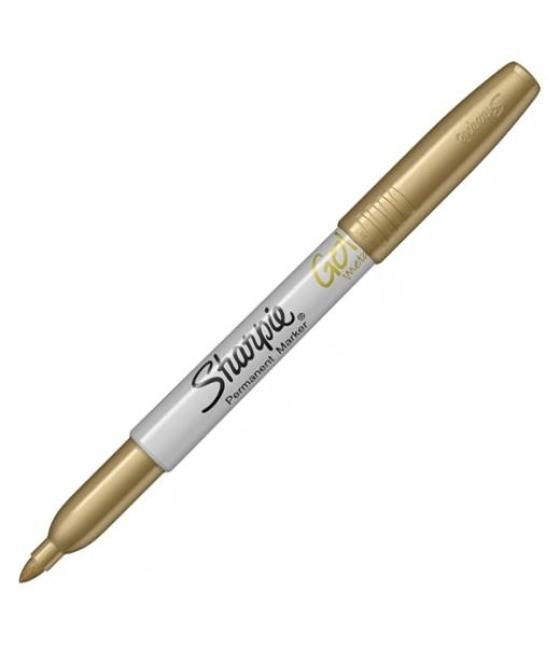 Sharpie marcador permanente metallic punta fina oro