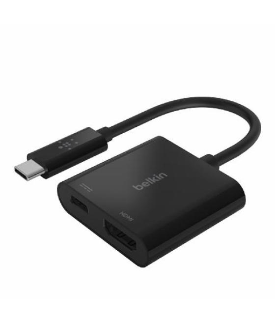 Belkin cable adaptador usb-c a hdmi   carga 60w negro