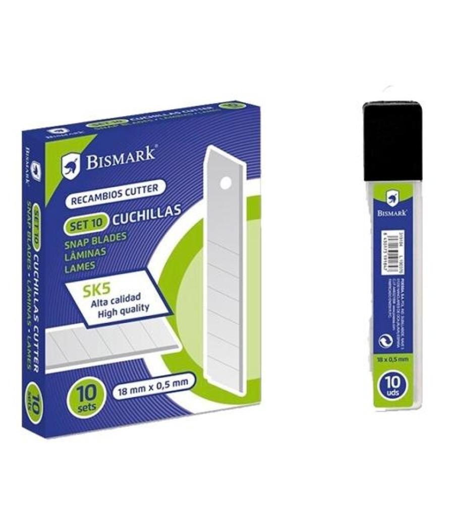 Bismark repuesto cutter 18mm / cuchilla fracturable cajita de 10 cuchillas