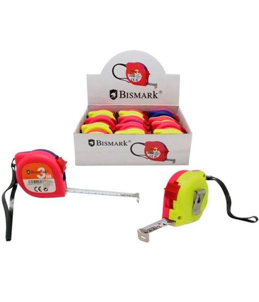 Bismark flexometro con freno 3 metros colores surtidos