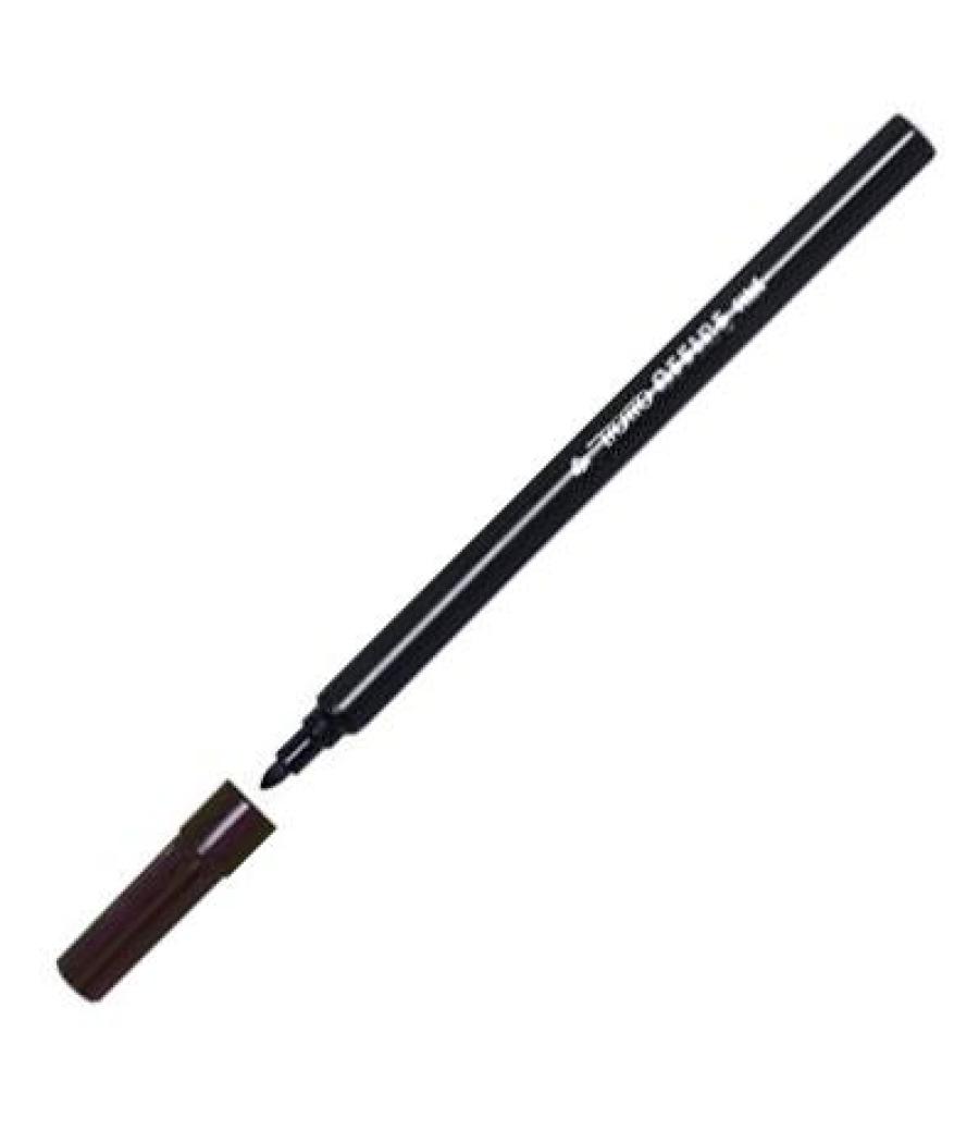 Tratto office fine rotulador punta de fibra negro -12u-