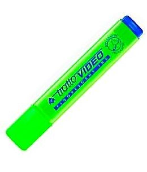 Tratto video marcador fluorescente verde -12u-