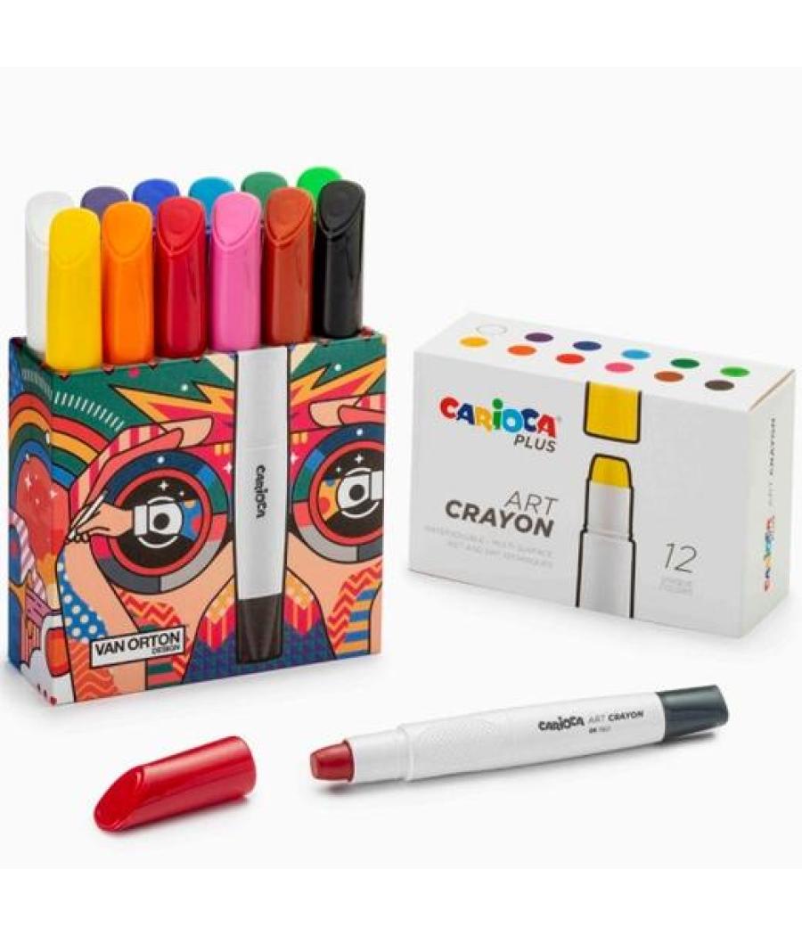 Carioca plus art crayons colores surtidos estuche 12 ud
