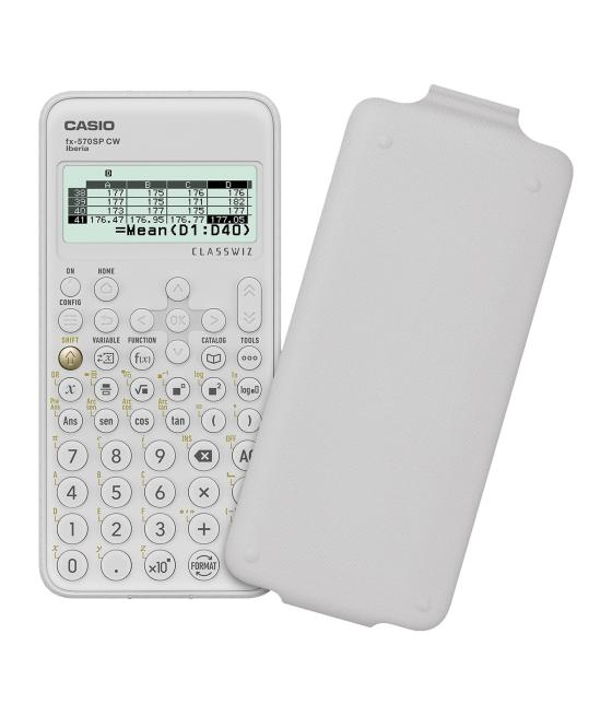 Casio calculadora cientifica fx-570spcw 10+2 dígitos 576 funciones blanco