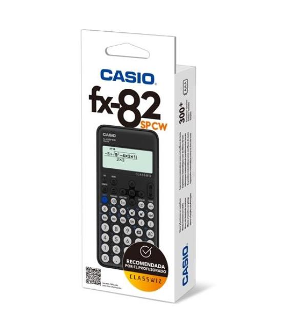 Casio calculadora cientifica negra 15 y 10 2 dígitos 293 funciones y 9 memorias fx-82spcw