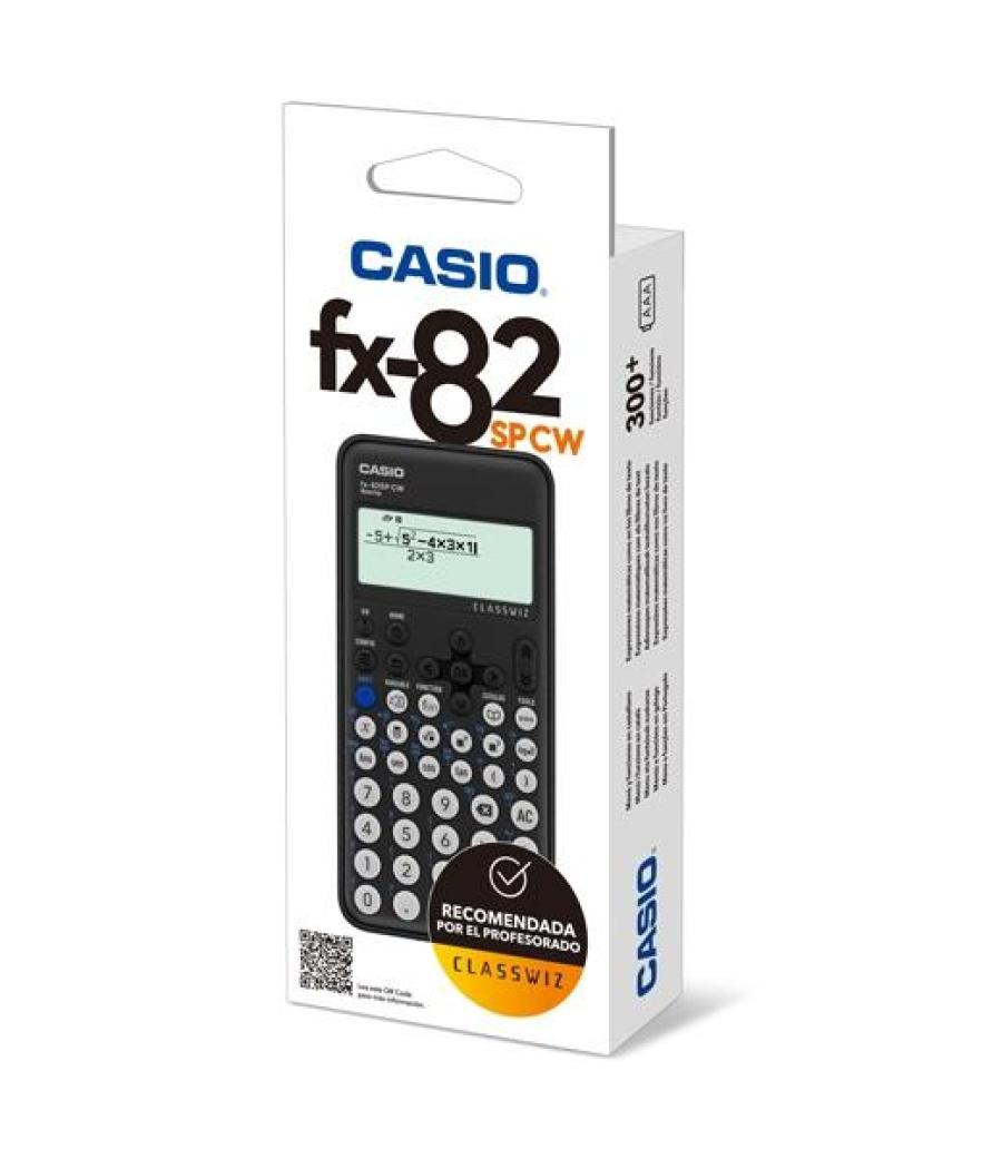 Casio calculadora cientifica negra 15 y 10+2 dígitos 293 funciones y 9 memorias fx-82spcw