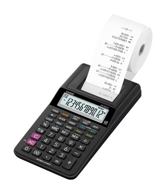 Casio calculadora de oficina con impresora hr-8rce 12 dígitos negro