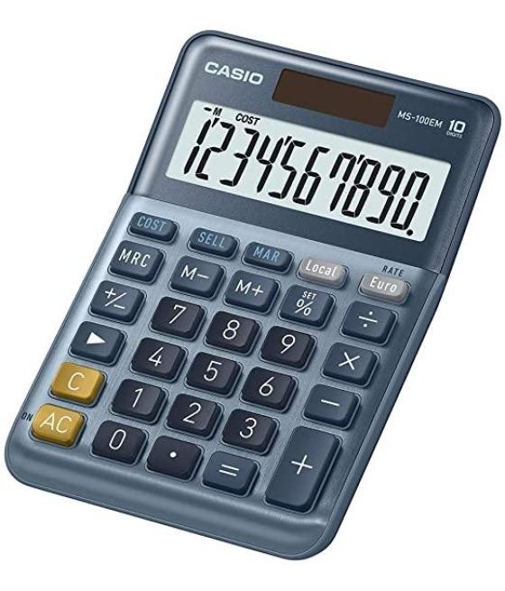 Casio calculadora de oficina sobremesa azul ms-100em