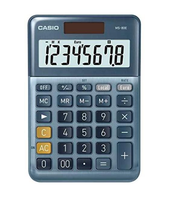 Casio calculadora de oficina sobremesa azul ms-80e