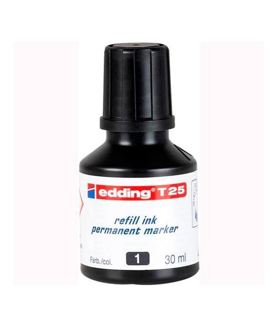 Edding frasco de tinta t25 para rotulador permanente 30ml negro
