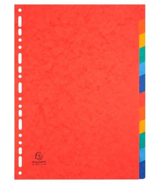 Exacompta separadores nature future cartulina lustrada 225gr 12 posiciones a4 colores