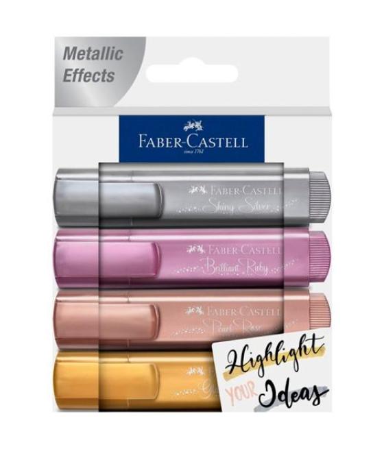 Faber castell marcador textliner 46 surtido metálico -4u-