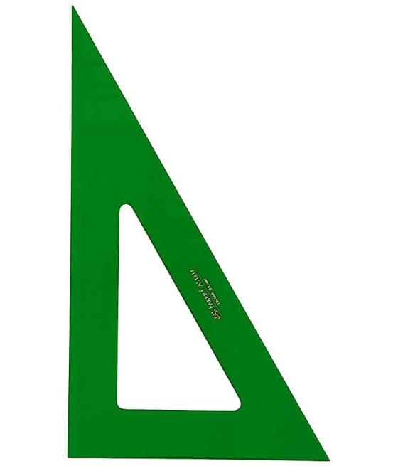 Faber castell cartabón sin graduar 28cm verde
