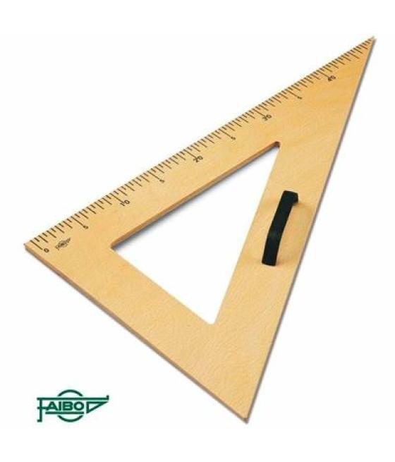 Faibo cartabón pizarra 50 cm graduado plastico
