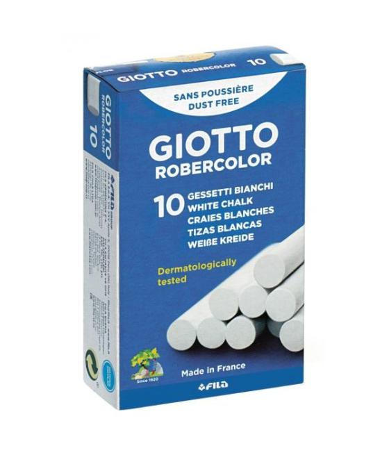 Giotto tizas robercolor antipolvo blanco caja 10 ud