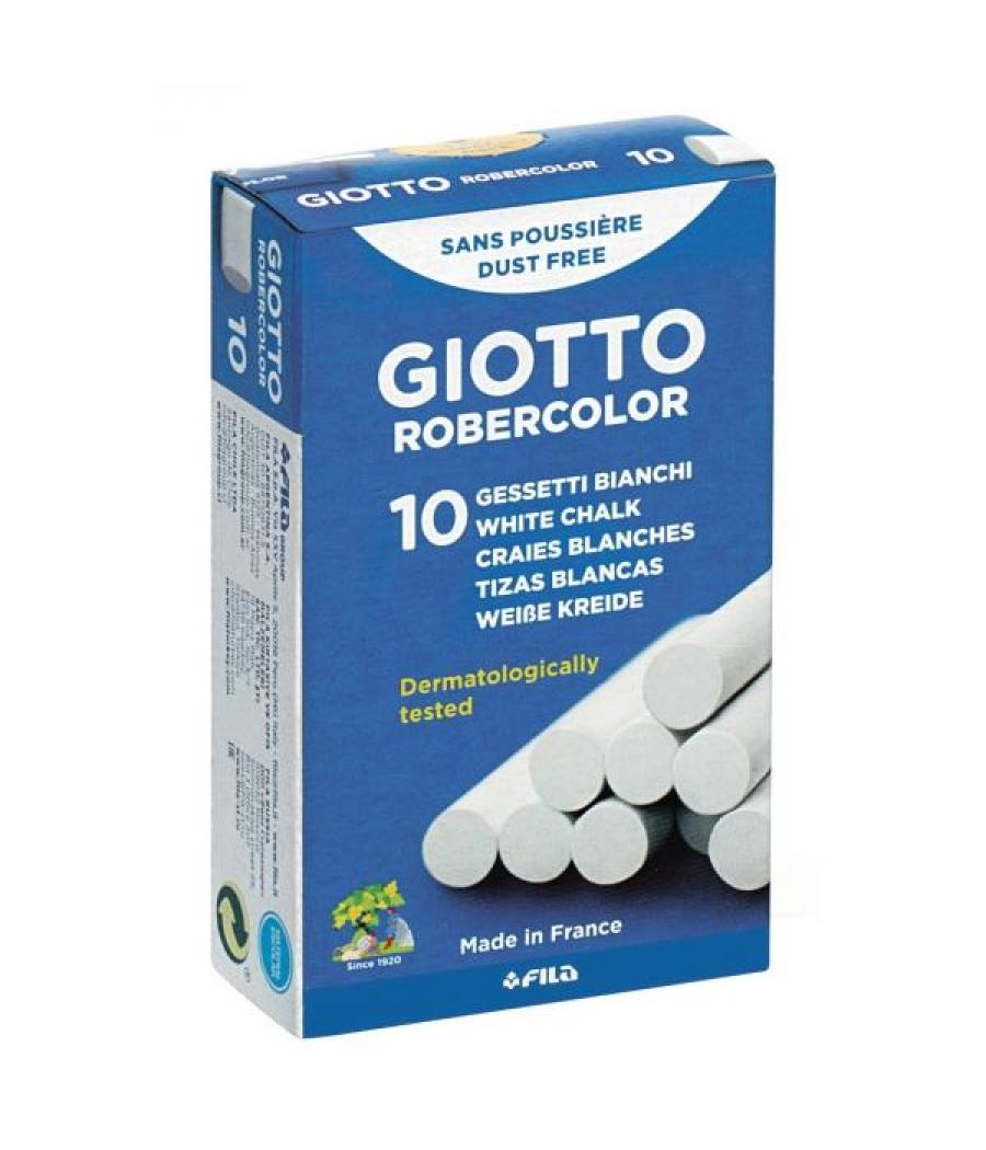 Giotto tizas robercolor antipolvo blanco caja 10 ud