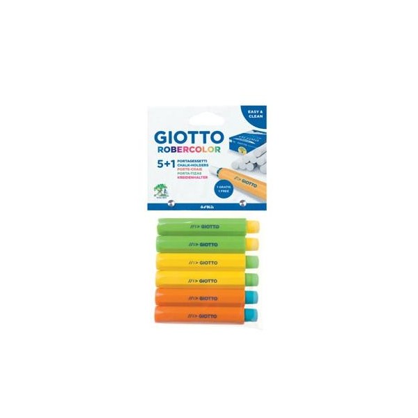 Giotto portatizas de plástico colores surtidos blíster 5+1 ud