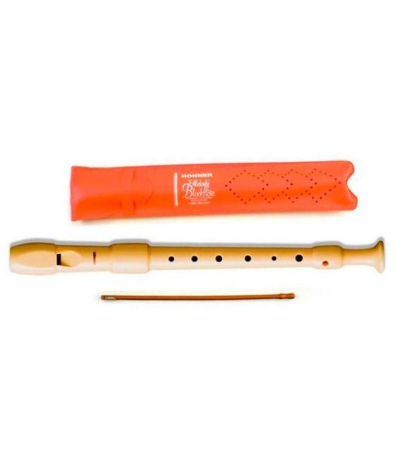 Hohner flauta plastico funda naranja