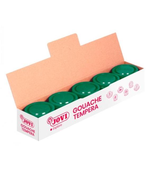 Jovi témpera escolar estuche 5 botes verde oscuro de 35ml