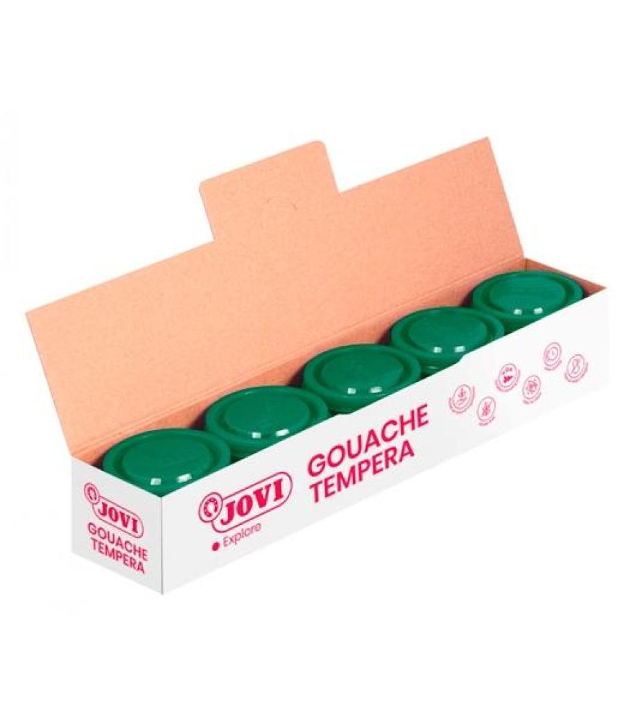 Jovi témpera escolar estuche 5 botes verde oscuro de 35ml