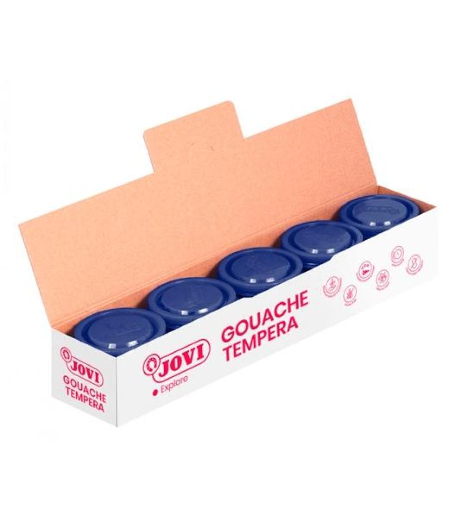 Jovi témpera escolar estuche 5 botes azul oscuro de 35ml