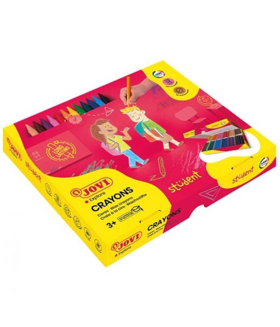 Jovi ceras plásticas crayons student colores surtidos caja economica 300 ud