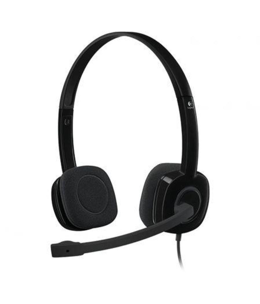 Logitech auriculares micrófono c/ cable jack 3.5mm h151 negro