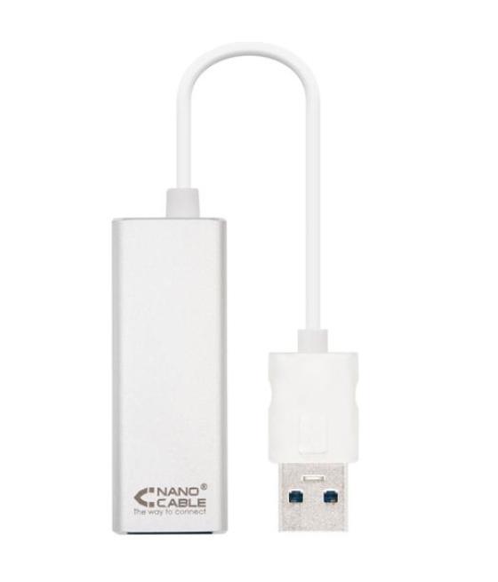 Nanocable conversor usb 3.0 a ethernet gigabit 10/100/1000 mbps blanco 15cm