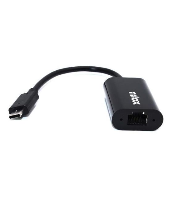 Nilox cable adaptador usb c a rj45 m/h negro