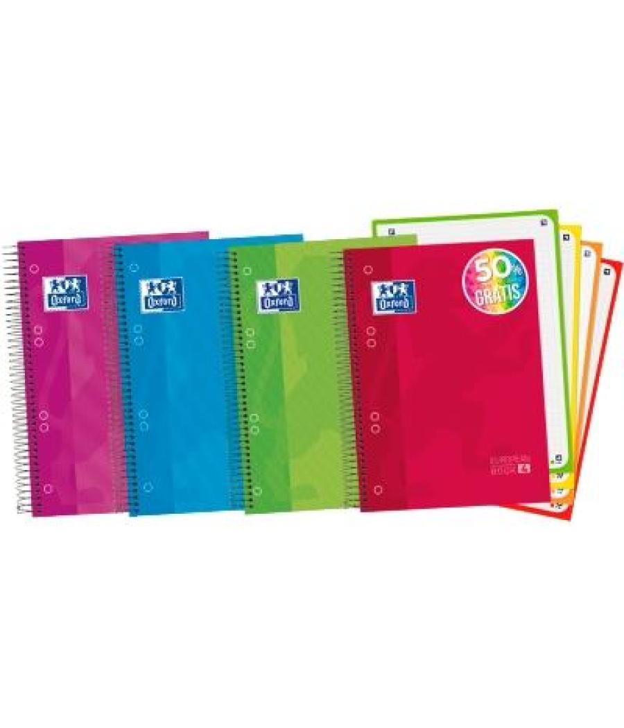 Oxford cuaderno classic europeanbook 4 write&erase 120h a5+ 5x5 microperforado t/extradura c/surtidos