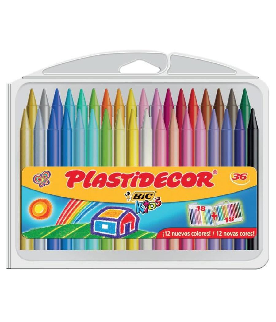 Plastidecor ceras kids colores surtidos estuche 36 ud