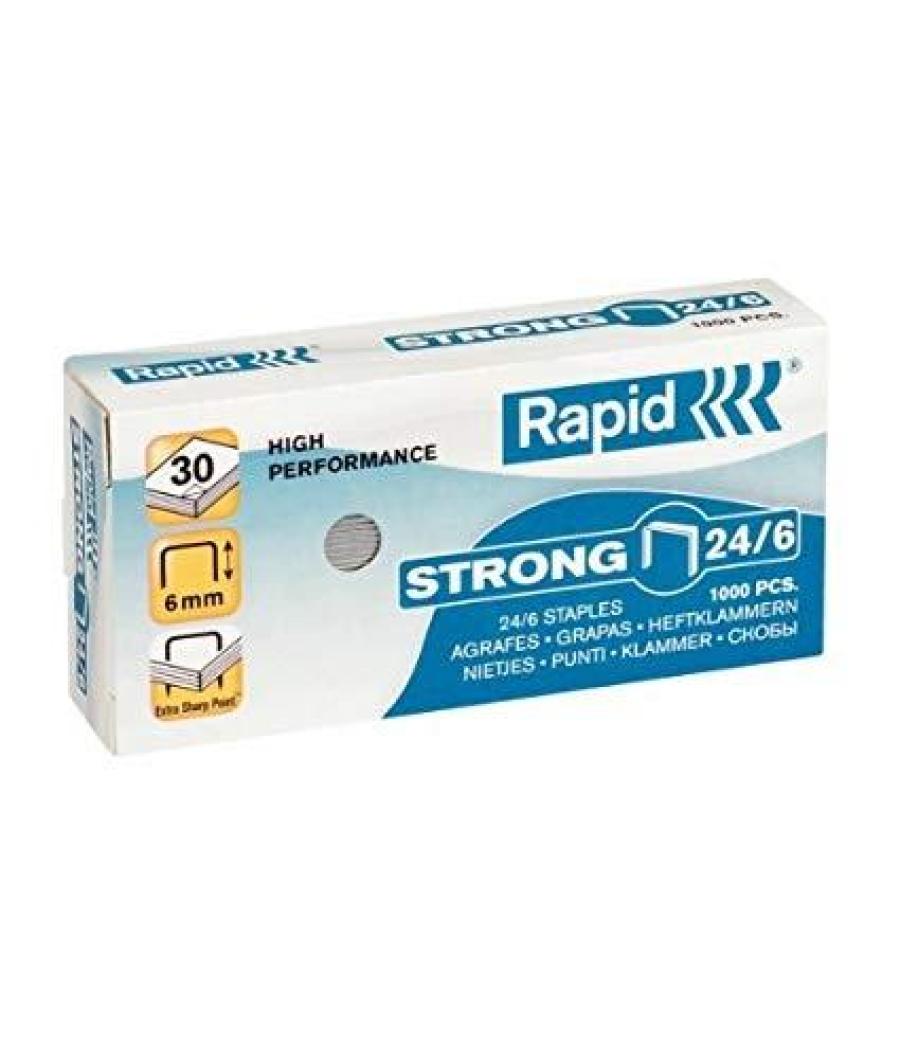 Rapid grapas strong 24/6 galvanizadas -caja de 1000-
