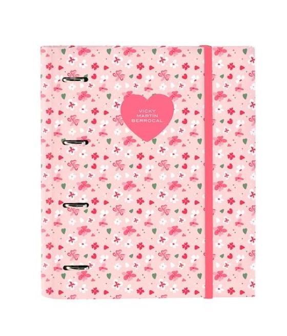 Safta carpeta de anillas 4x35mm a4 c/recambio 100h 80gr 5x5 c/separadores t/duras vmb "in bloom"