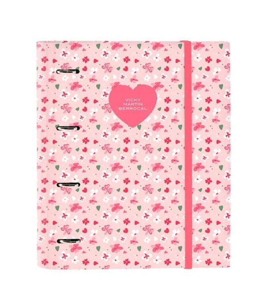 Safta carpeta de anillas 4x35mm a4 c/recambio 100h 80gr 5x5 c/separadores t/duras vmb "in bloom"